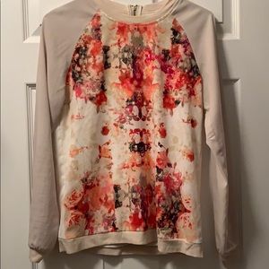 3/$30 - Apt. 9 Cream Floral Blouse, XS